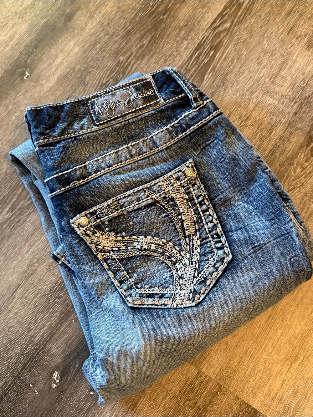 Y2K Rhinestone Bootcut Jeans - Picture 2 of 5